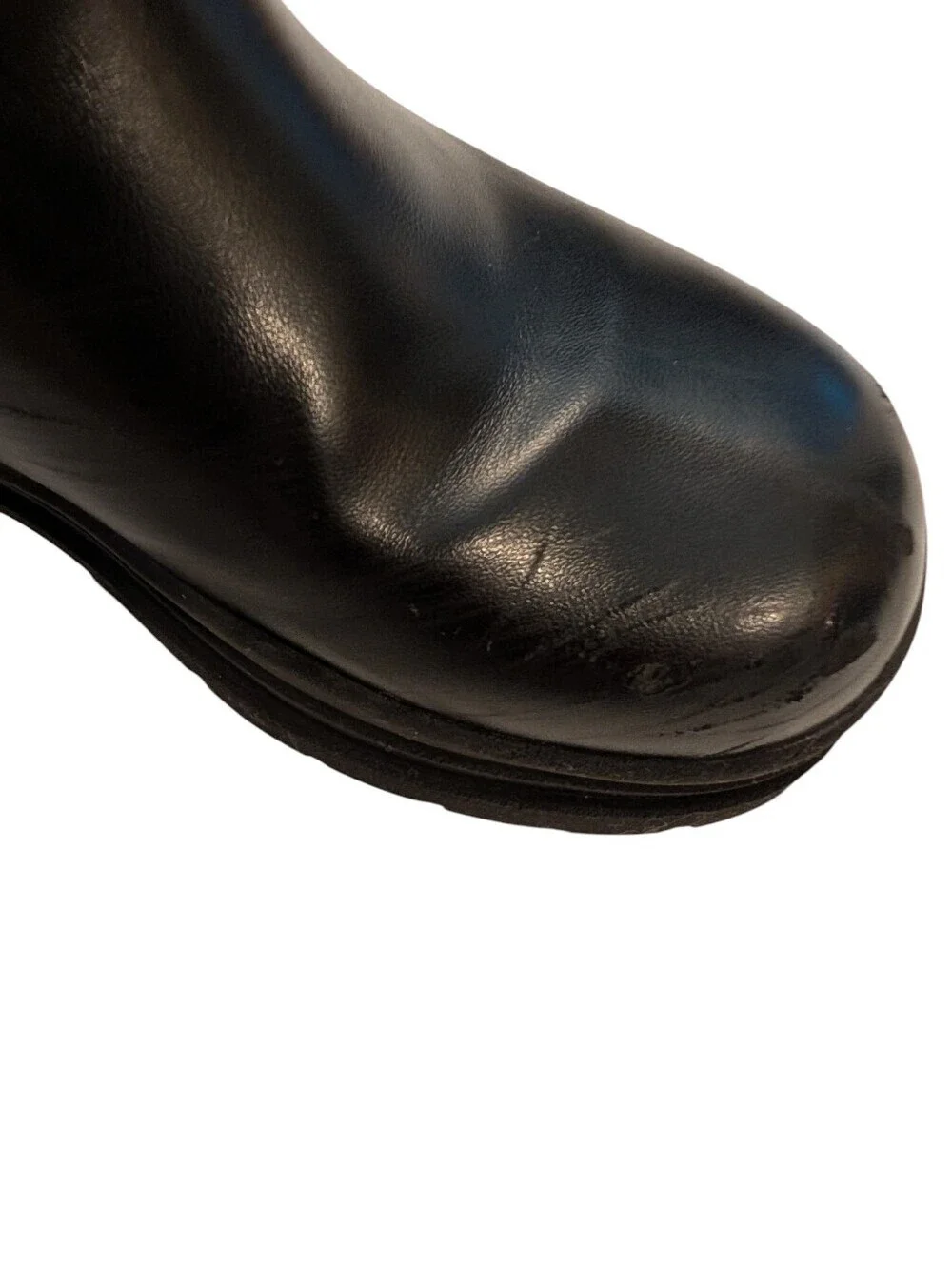Girls Black Chelsea Boots with Side Zip Size 12
